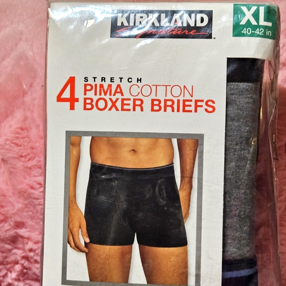 Kirkland Stretch Pima Cotton Boxer Briefs--XL Pack of 4
